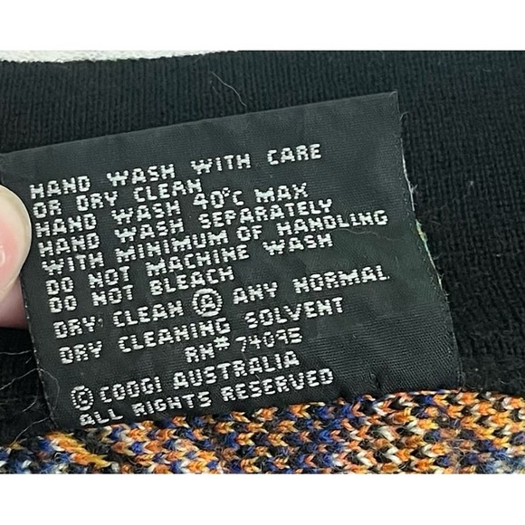 Vintage COOGI Australia 100% Wool Sweater XL Multicolor 3D Knit Cosby Style OOAK - Picture 5 of 12